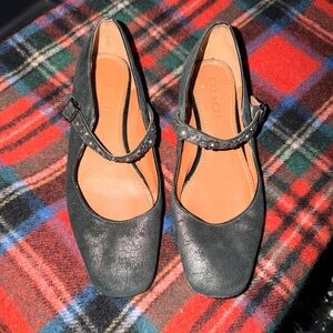 Coach Black Mary Jane Flats
